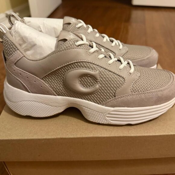 Brand New, Coach, Taupe Tennis Shoes, size 9.5B - Picture 1 of 7